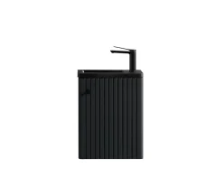 Jindoli Meuble lave-main Aquanero noir 40 cm* Plan Vasque Lave-Mains