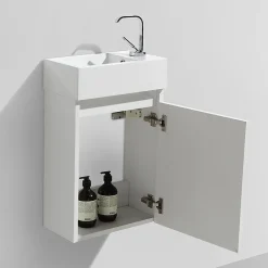 Stano Meuble lave-main salle de bain design SIENA largeur 40 cm blanc laque