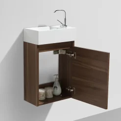 Stano Meuble lave-main salle de bain design SIENA largeur 40 cm noyer