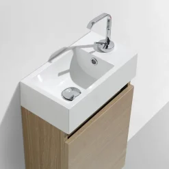 Stano Meuble lave-main salle de bain design SIENA largeur 40 cm chêne clair texture