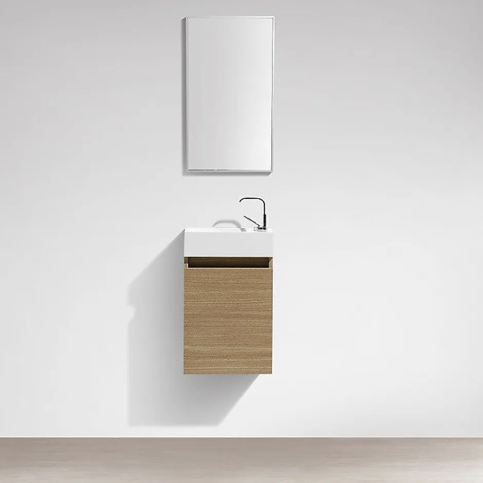 Stano Meuble lave-main salle de bain design SIENA largeur 40 cm chêne clair texture