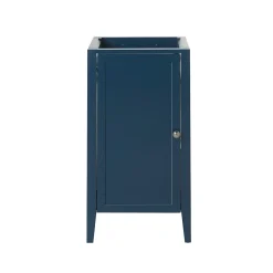 GoodHome Meuble lave-mains à poser 1 porte bleu mat l.44 x H.80 x P.30 cm, Perma* Lave-Mains