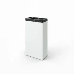 Homesight Meuble lave-mains à poser blanc mat l.44 cm Imandra + plan vasque effet marbre noir, GoodHome* Lave-Mains