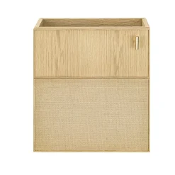 Homesight Meuble lave-mains à suspendre l.43,2 x H.48 x P.22,5 cm, effet chêne clair et jute, Java* Lave-Mains