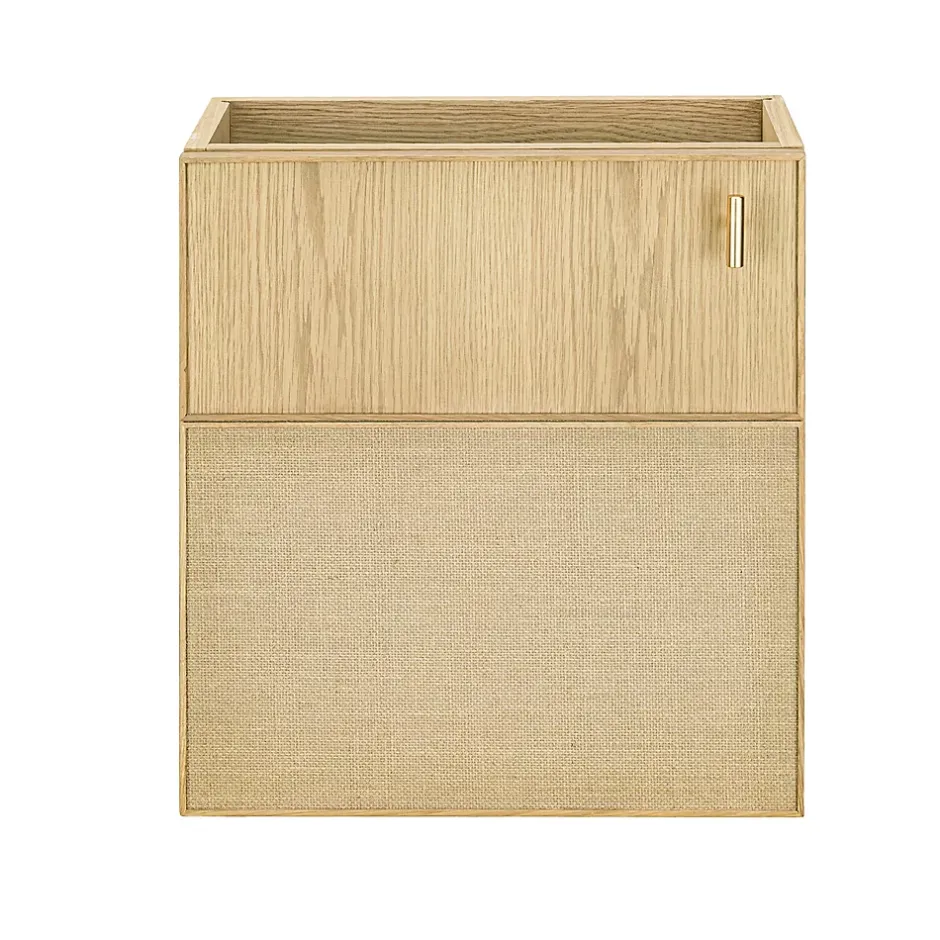 Homesight Meuble lave-mains à suspendre l.43,2 x H.48 x P.22,5 cm, effet chêne clair et jute, Java* Lave-Mains