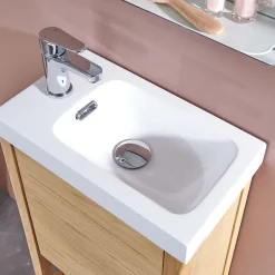 Mob-In Meuble lave-mains ATOLL avec vasque blanche + miroir* Meuble Wc