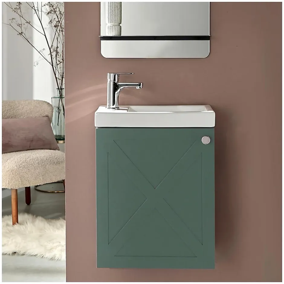 Mob-In Meuble lave-mains AVA Vert de gris* Lave-Mains