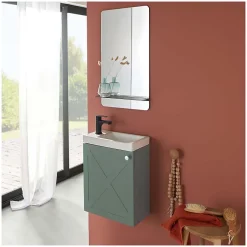 Mob-In Meuble lave-mains AVA Vert de gris* Lave-Mains
