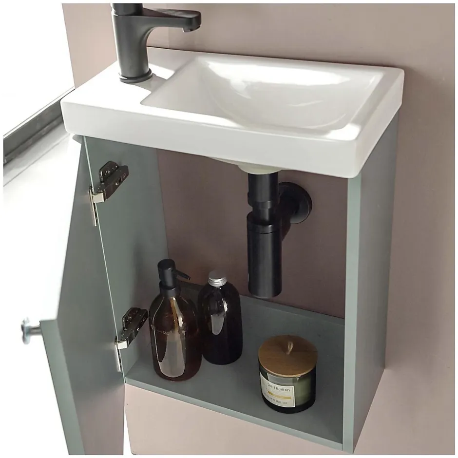 Mob-In Meuble lave-mains AVA Vert de gris* Lave-Mains