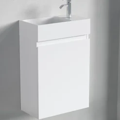 Lomazoo Meuble lave-mains blanc brillant Malibu - 40cm