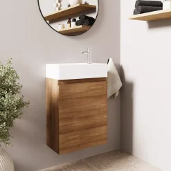 Lomazoo Meuble lave-mains chêne chaud Malibu - 40cm* Lave-Mains