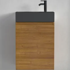 Lomazoo Meuble lave-mains chêne chaud Malibu - 40cm* Lave-Mains
