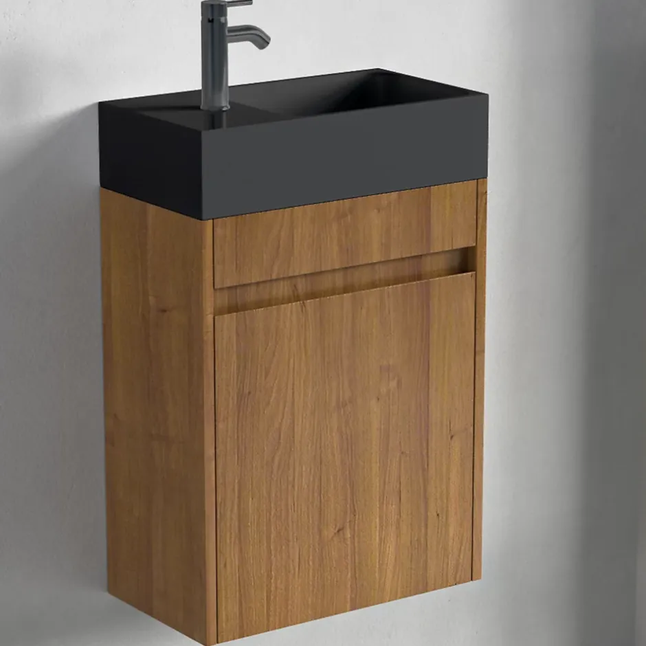Lomazoo Meuble lave-mains chêne chaud Ibiza - 40cm