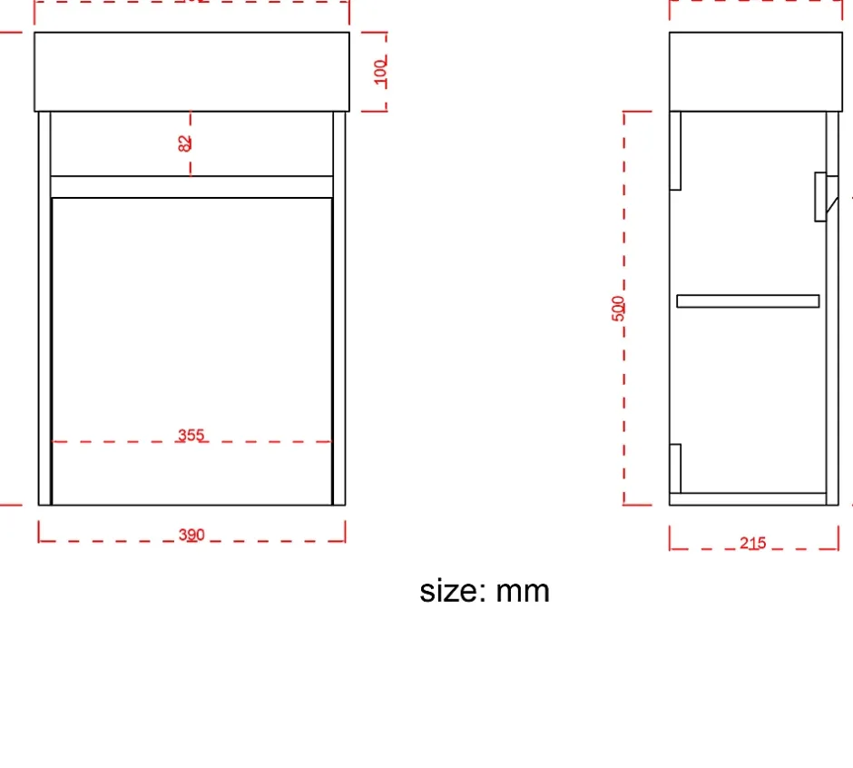 Lomazoo Meuble lave-mains chêne chaud Ibiza - 40cm