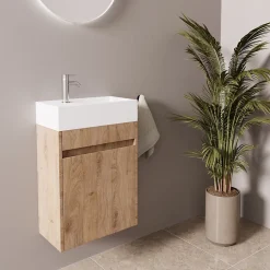 Lomazoo Meuble lave-mains chêne clair Ibiza- 40cm* Lave-Mains