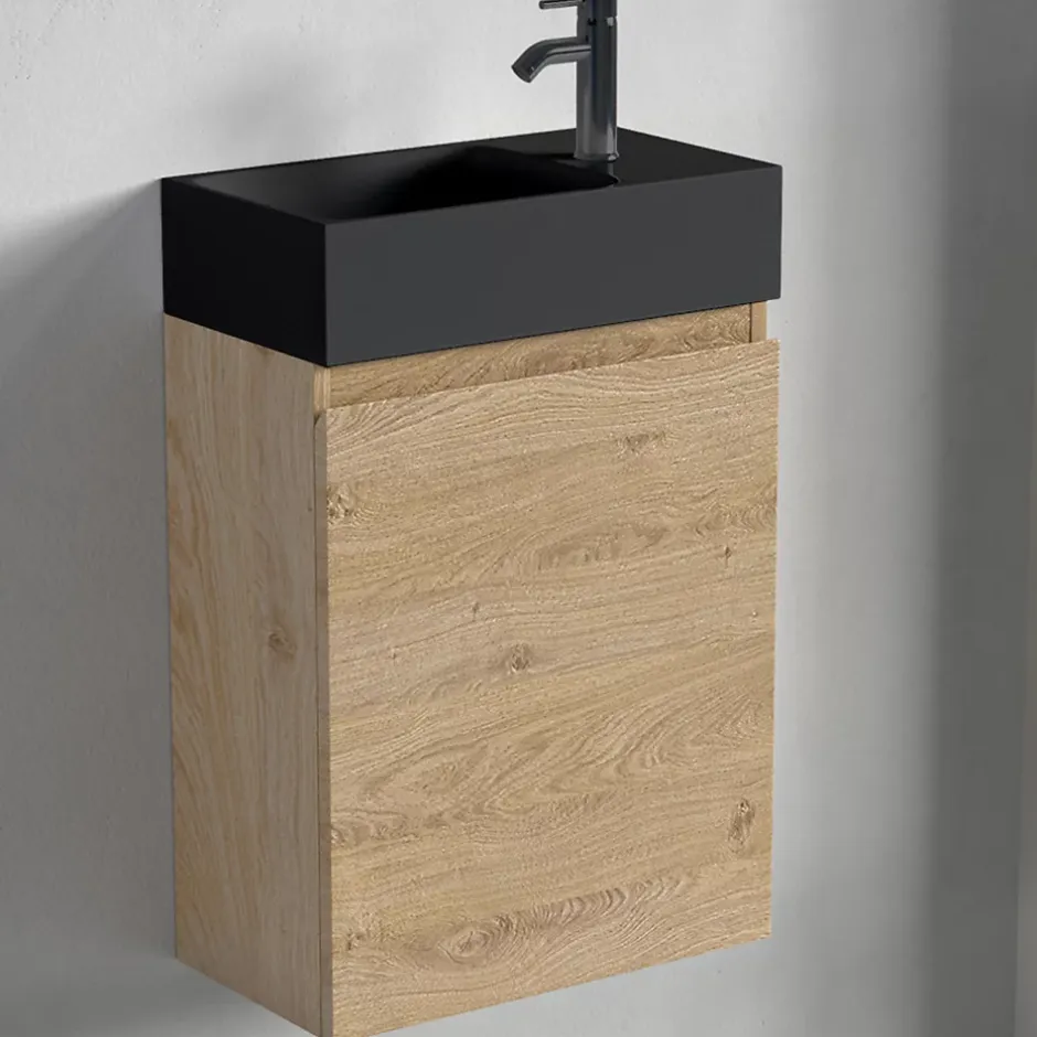 Lomazoo Meuble lave-mains chêne clair Malibu - 40cm