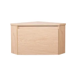 Homesight Meuble lave-mains d'angle à suspendre l.36,5 x H.28 x P.36,5 cm, effet bois, Noma* Lave-Mains