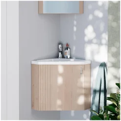 Mob-In Meuble lave-mains d'angle décor chêne KODA* Lave-Mains