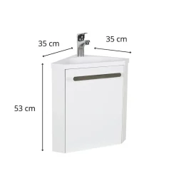 Mob-In Meuble lave-mains d'angle SKINO