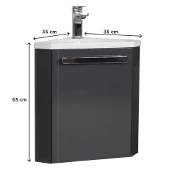 Mob-In Meuble lave-mains d'angle SKINO