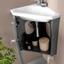 Mob-In Meuble lave-mains d'angle SKINO