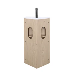 Mob-In Meuble lave-mains d'angle SORRENTO avec vasque en résine* Meuble Wc
