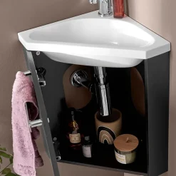 Mob-In Meuble lave-mains d'angle SKINO