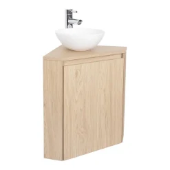 Mob-In Meuble lave-mains d'angle SORRENTO + vasque* Meuble Wc|Meuble De Salle De Bains Faible Profondeur
