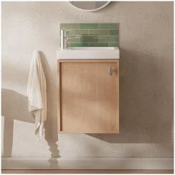 Mob-In Meuble lave-mains décor chêne FRAME* Meuble Wc