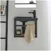 Mob-In Meuble lave-mains gain de place avec vasque résine 40x32.5cm