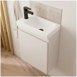 Mob-In Meuble lave-mains LISA + miroir ovale* Lave-Mains