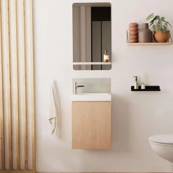 Mob-In Meuble lave-mains LISA + miroir tablette* Lave-Mains