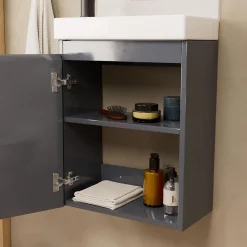 Mob-In Meuble lave-mains LISA + miroir ovale* Lave-Mains