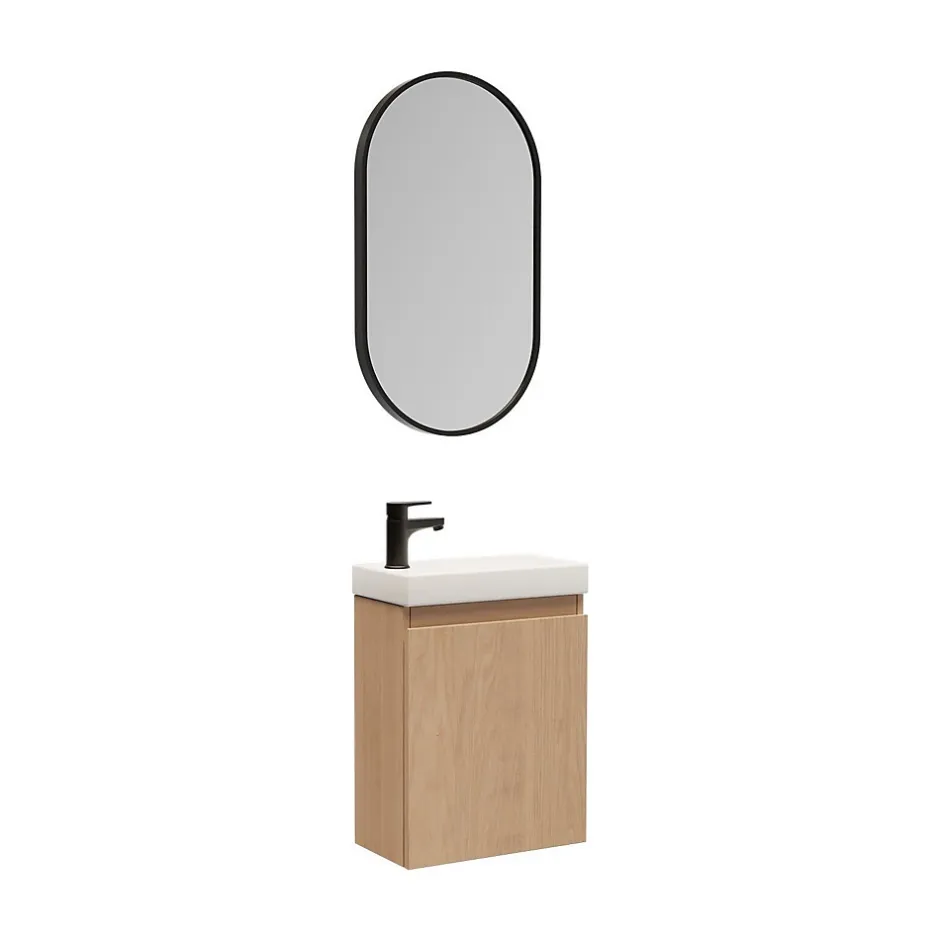 Mob-In Meuble lave-mains LISA + miroir ovale