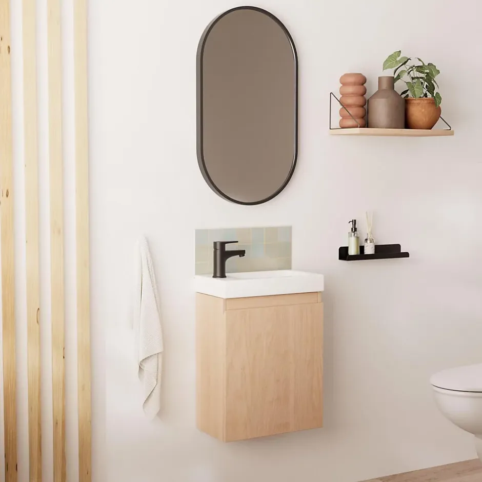 Mob-In Meuble lave-mains LISA + miroir ovale