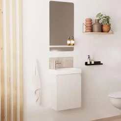 Mob-In Meuble lave-mains LISA + miroir tablette* Lave-Mains