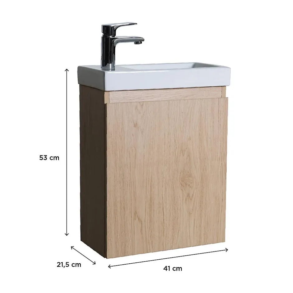 Mob-In Meuble lave-mains LISA + robinet chromé