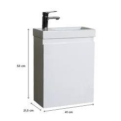 Mob-In Meuble lave-mains LISA + robinet noir* Lave-Mains