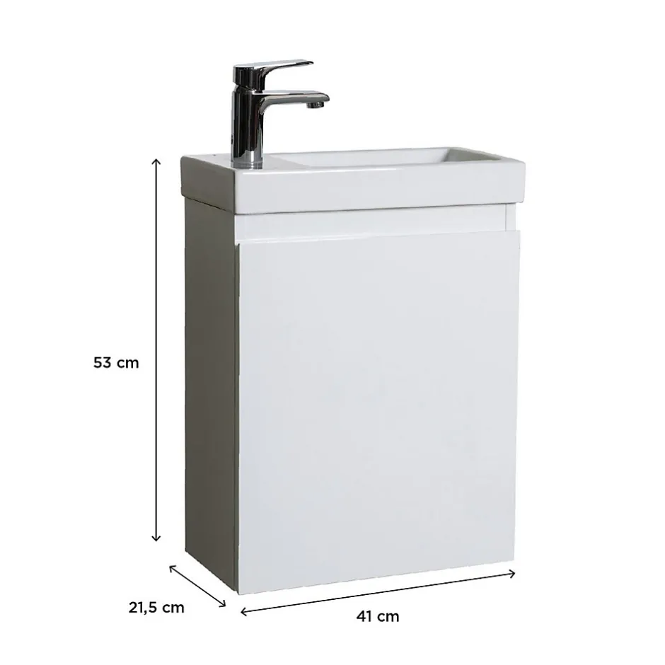 Mob-In Meuble lave-mains LISA + robinet noir* Lave-Mains