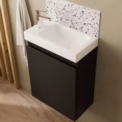Mob-In Meuble lave-mains LISA + robinet chromé* Meuble Wc