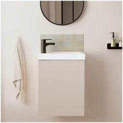 Mob-In Meuble lave-mains LISA + robinet noir