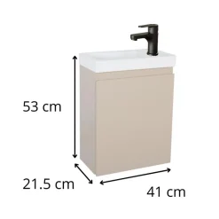 Mob-In Meuble lave-mains LISA + robinet noir