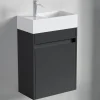 Lomazoo Meuble lave-mains noir mat Ibiza - 40cm