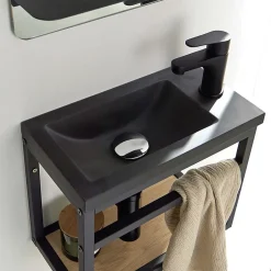 Mob-In Meuble lave-mains SAO + robinet noir