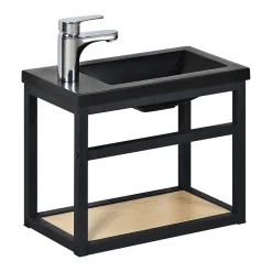 Mob-In Meuble lave-mains SAO + robinet chromé* Lave-Mains