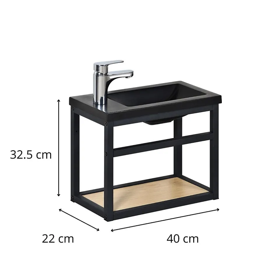 Mob-In Meuble lave-mains SAO + robinet chromé* Lave-Mains