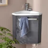 Mob-In Meuble lave-mains SKINO + robinet chromé* Lave-Mains