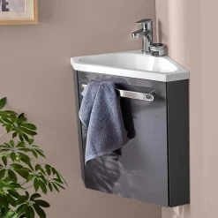 Mob-In Meuble lave-mains SKINO + robinet chromé* Lave-Mains