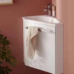 Mob-In Meuble lave-mains SKINO + robinet chromé* Lave-Mains