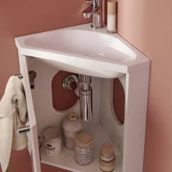 Mob-In Meuble lave-mains SKINO + robinet chromé* Lave-Mains